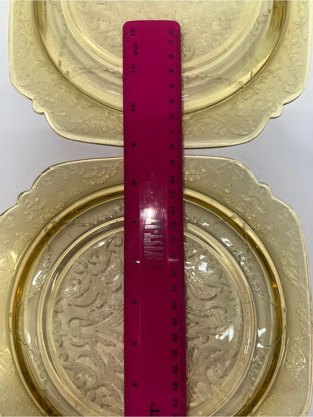 Vintage-Inspired Amber Glass Dinner Plates - Set of 2